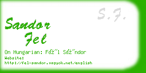 sandor fel business card